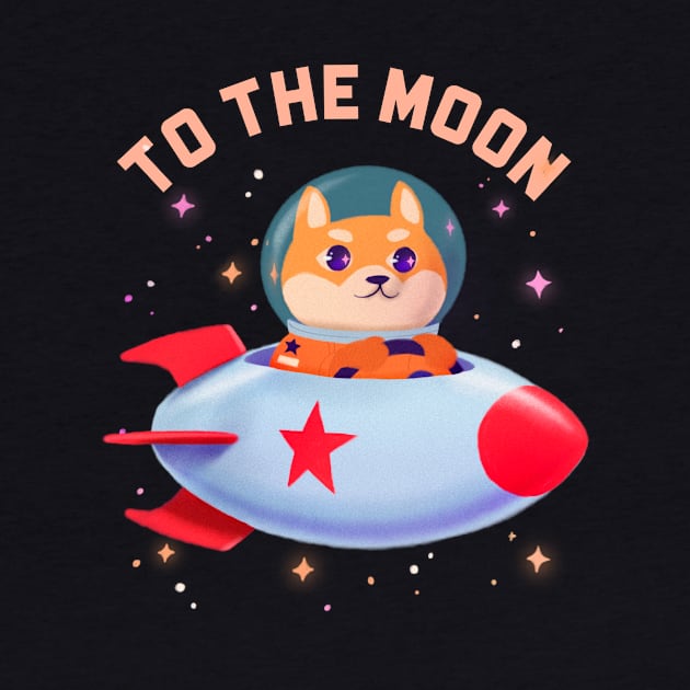 To the moon by Tall Tree Tees